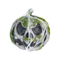 Spiderweb Mossy Jack-O'-Lantern Skull