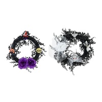 Halloween Wreath 30cm Asst