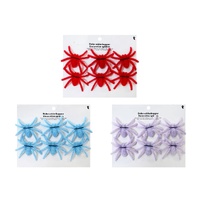 Flocked Spiders 6pk Asst