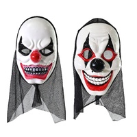 Clown Hooded Mask Asst