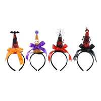 Glitter Witch Hat Headband Asst