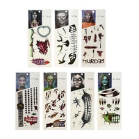 Horror Face Tattoos Asst