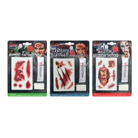Gory Bloody Tattoos Asst