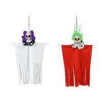 Hanging Skeleton Clown Asst 33cm