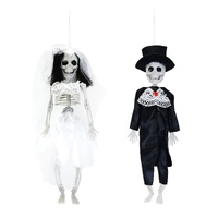 Hanging Skeleton Undying Bride and Groom 30cm Asst