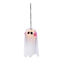 Light Up Hanging Ghost with Headphones 25cm