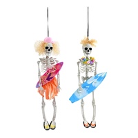 Hanging Skeleton Surfer 40cm Asst