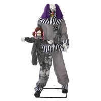 Animated Evil Clown with Possessed Doll 1.8m