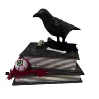 Animated Crow On The Book 21cm