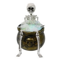 Skeleton In Cauldron Bubbles Bath 28cm
