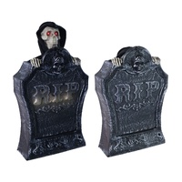 Animated Tombstone With Hidden Reaper 39cm
