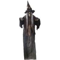 Animated Hanging Skeleton Witch 1.6m