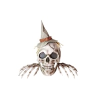 Big Skull with Hat and Hands 41cm