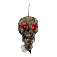 Hanging Mummified Skull 28cm