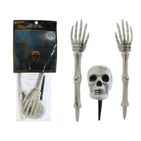 Skull and Arms Yard Stakes 50cm 3Pk