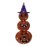Pumpkin Stack Purple Witch Hat 50cm