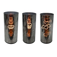 Rotating Haunted Glow Cylinder 19.5cm Asst