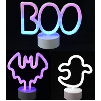 Happy Haunt Neon Table Light 16cm Asst