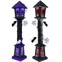 Haunted Glitter Lamp Post 85cm Asst