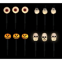 Ghoul Lawn Stake Light 40cm 3pk Asst