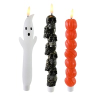 Spooky Stacked Glow Candle Asst