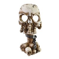 Ancient Skull Candle Holder 15.5cm