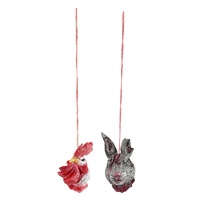 Hanging Bloody Animal Head 44cm Asst