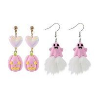 Chunky Earrings Pink Asst