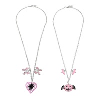 Spooky Pink Necklace 25cm Asst
