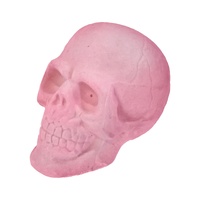 Flocked Skull 16.5cm Asst
