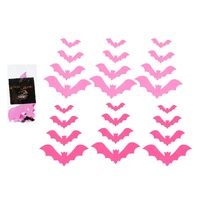 Pink Bat Decoration 20pk Asst