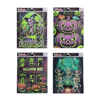 Halloween G.I.D Window Sticker Asst