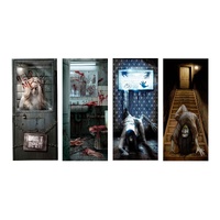 Gory Zombie Door Decoration 1.8m Asst