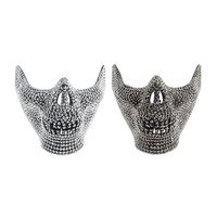Rhinestone Skull Mouth Mask Asst