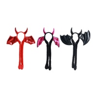 Plush Devil Winged Headband Asst
