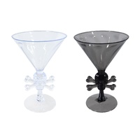Skull Cocktail Glass 300mL Asst
