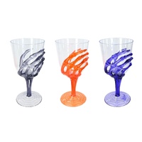 Skeleton Hand Wine Glass 429mL Asst