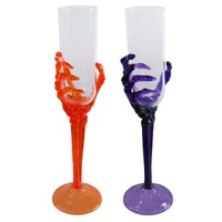 Skull-Hand Champagne Glass 150mL Asst