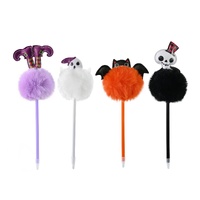 Boo Puffy Pom Pens Asst