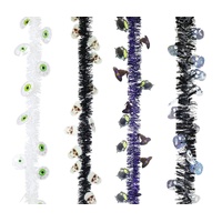Spooky Tinsel with Shapes 2.6m Asst
