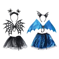 Bat Tutu and Wings Set Asst
