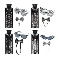 Skeleton Suspenders Set Asst