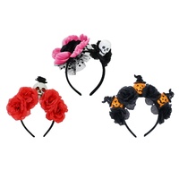 Halloween Floral Headband Asst