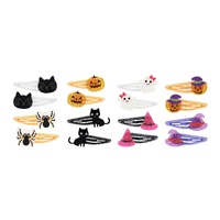 Halloween Glitter Hair Clips 4pk Asst