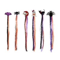 Glitter Hair Clip with Coloured Hair Piece Asst