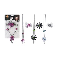 Glitter Necklaces and Hair Clip Set Asst