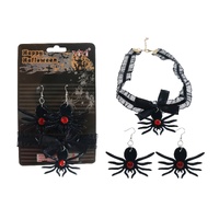 Spider Earrings and Neckband Set
