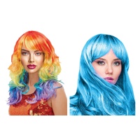 Rainbow Curly Wig Asst