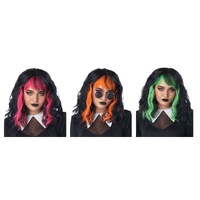 Neon Streak Wig Asst Adults