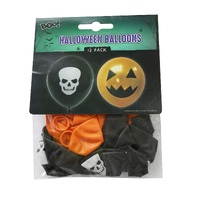 Halloween Balloons Mix 12pk